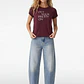 Polera Letras Mujer Burdeo - Miniatura 4