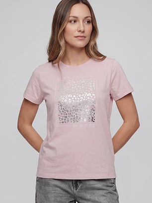 Polera Letras Mujer Rosado