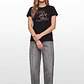 Polera Letras Mujer Negro - Miniatura 4