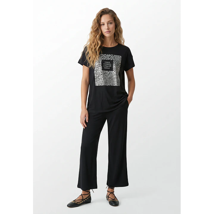 Polera Silver Mujer Negro 4