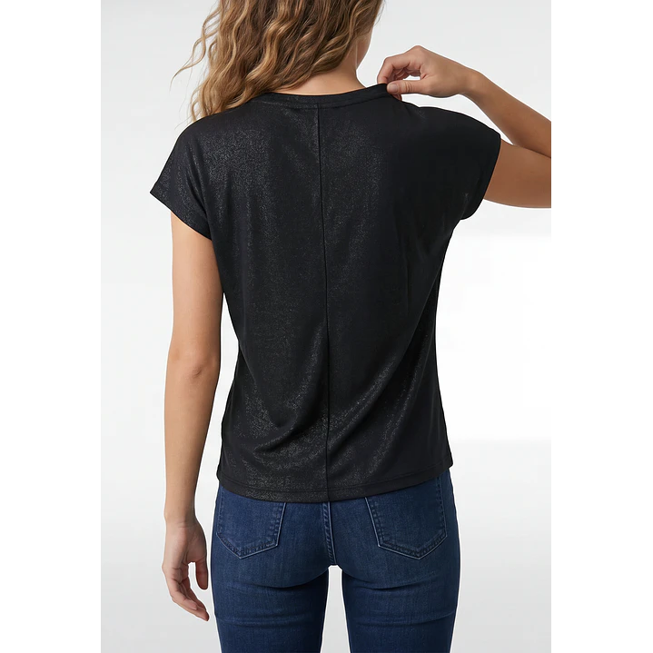 Polera Brillos Mujer Burdeo 3