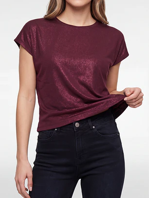 Polera Brillos Mujer Negro