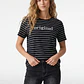 Polera Rayada Mujer Negro - Miniatura 1