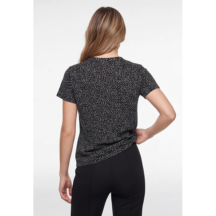 Polera Lunares Mujer Negro 3
