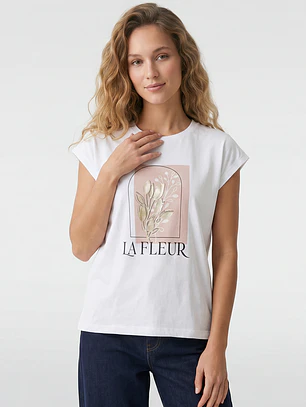 Polera Arte Mujer Blanco