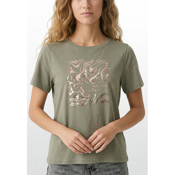 Polera Arte Mujer Verde 2