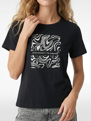 Polera Arte Mujer Negro