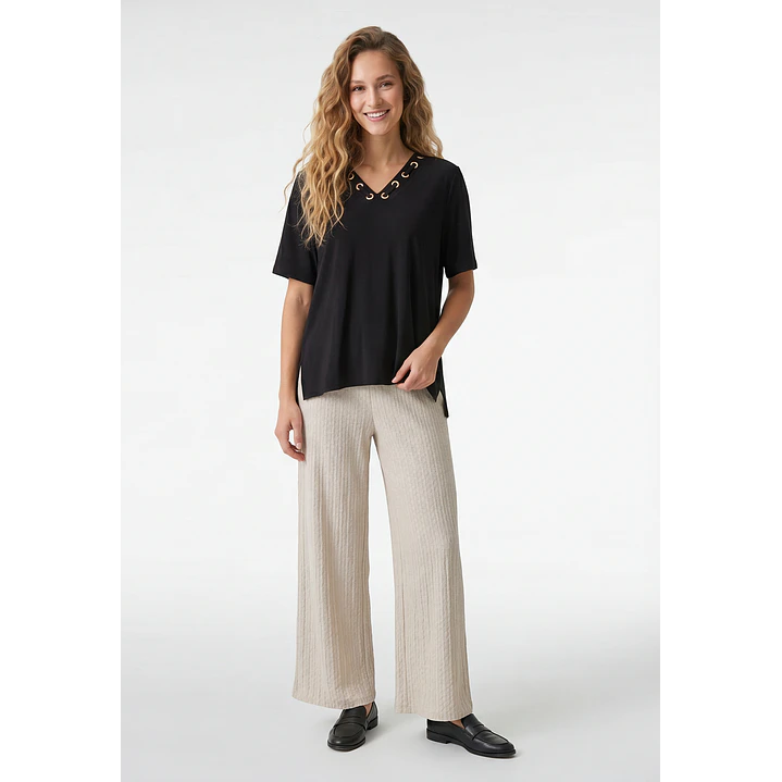 Polera Escote Mujer Negro 4