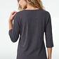 Polera Letras Mujer Manga 3/4 Azul - Miniatura 3