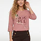 Polera Letras Mujer Manga 3/4 Rosado - Miniatura 1