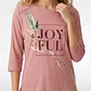 Polera Letras Mujer Manga 3/4 Rosado - Miniatura 2