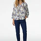 Blusa Hojas Mujer Manga 3/4 Crudo - Miniatura 4