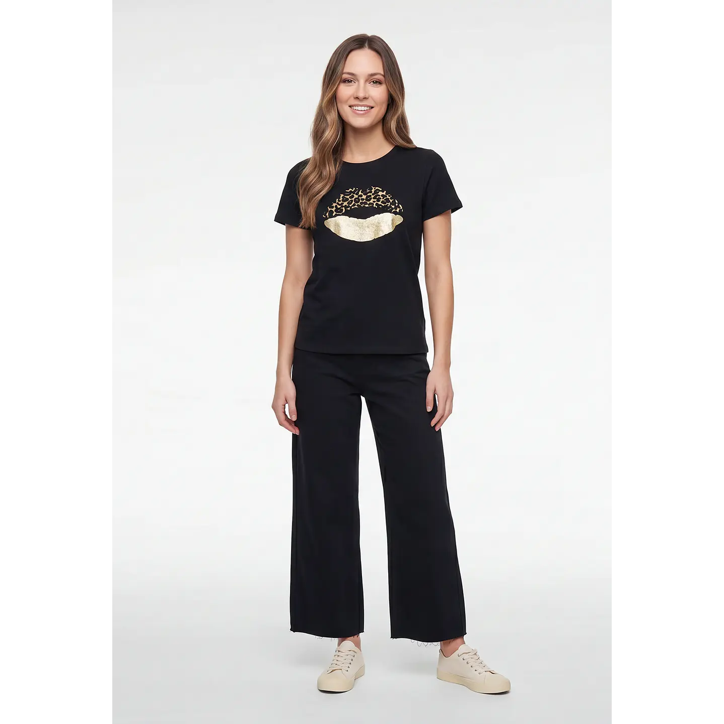 Polera Boca Mujer Negro 4