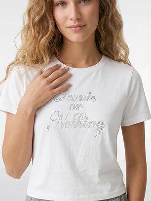 Polera Strass Mujer Blanco