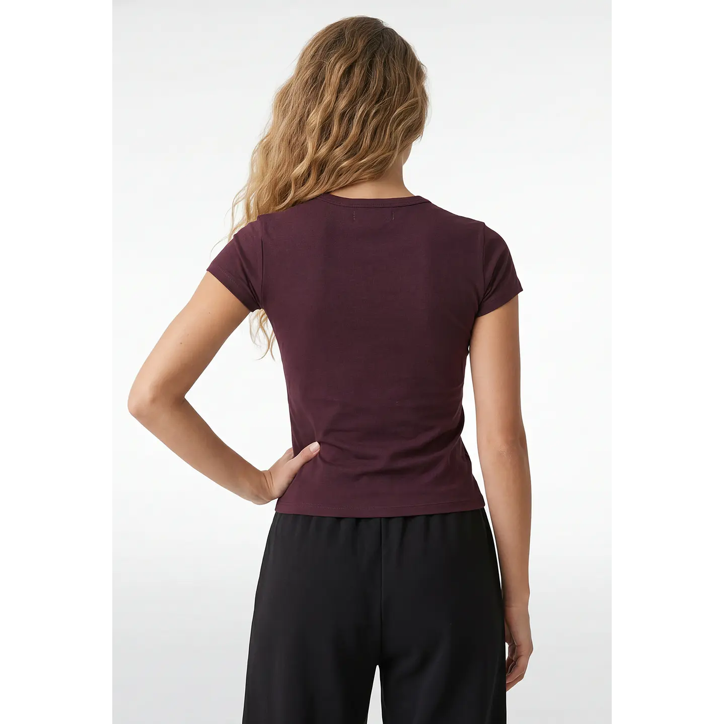 Polera Strass Mujer Burdeo 3