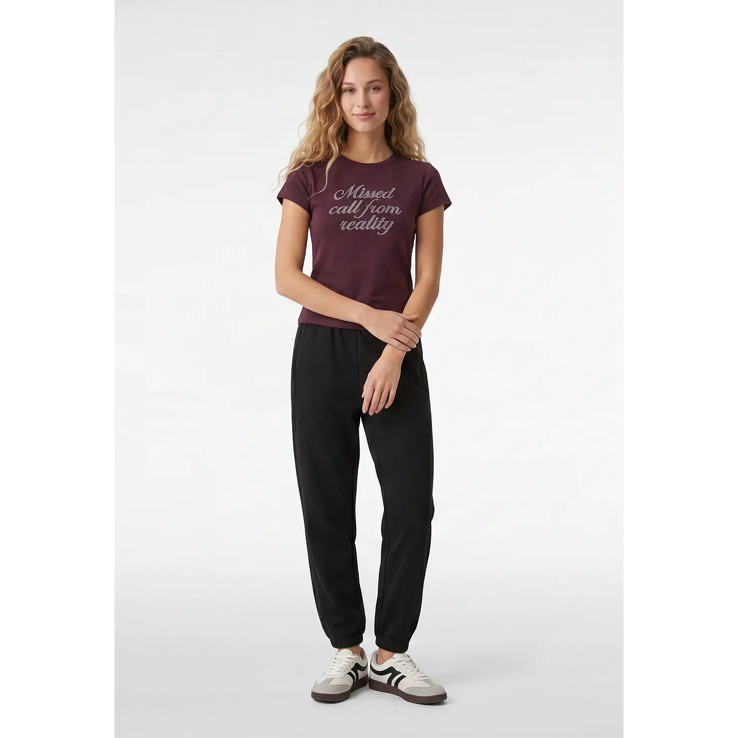 Polera Strass Mujer Burdeo 4