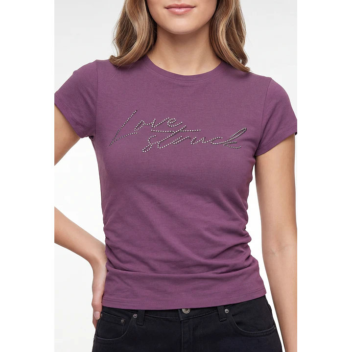Polera Recogido Lateral Mujer Morado 2
