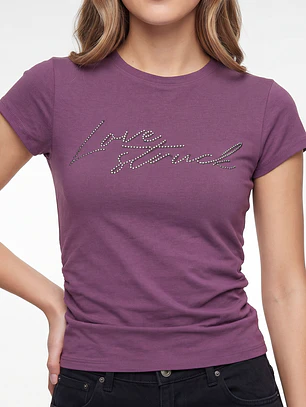 Polera Recogido Lateral Mujer Morado