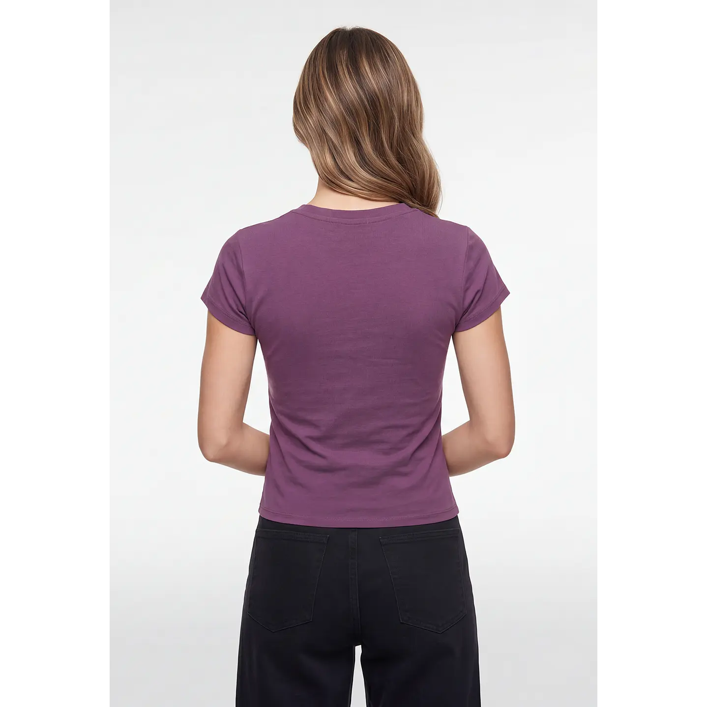Polera Strass Recogido Lateral Mujer Morado 3