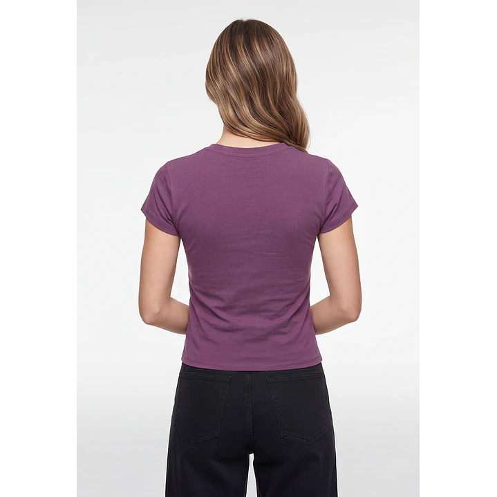 Polera Recogido Lateral Mujer Morado 3