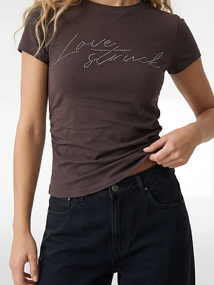 Polera Recogido Lateral Mujer Gris