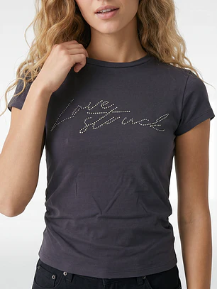 Polera Recogido Lateral Mujer Café