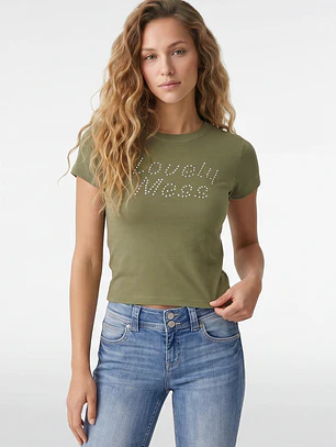 Polera Tachas Mujer Verde