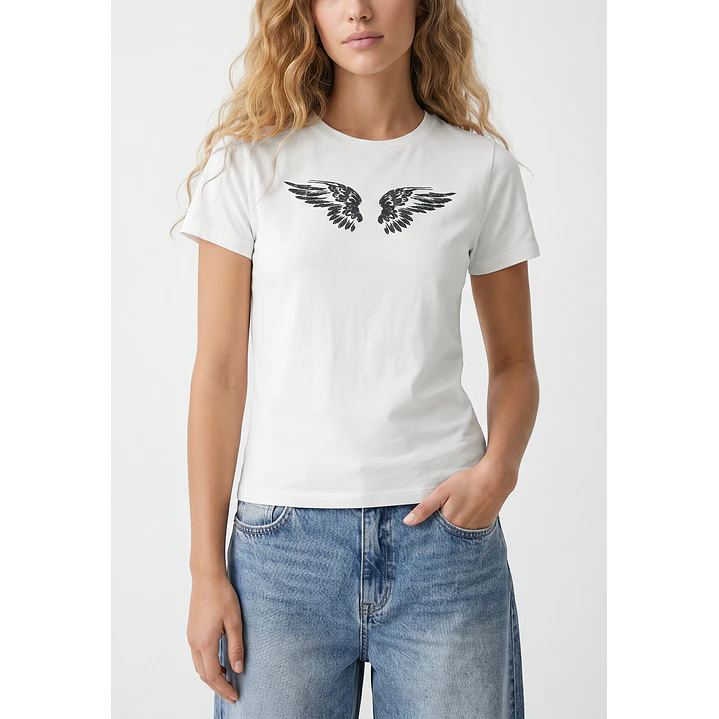 Polera Alas Mujer Blanco 2