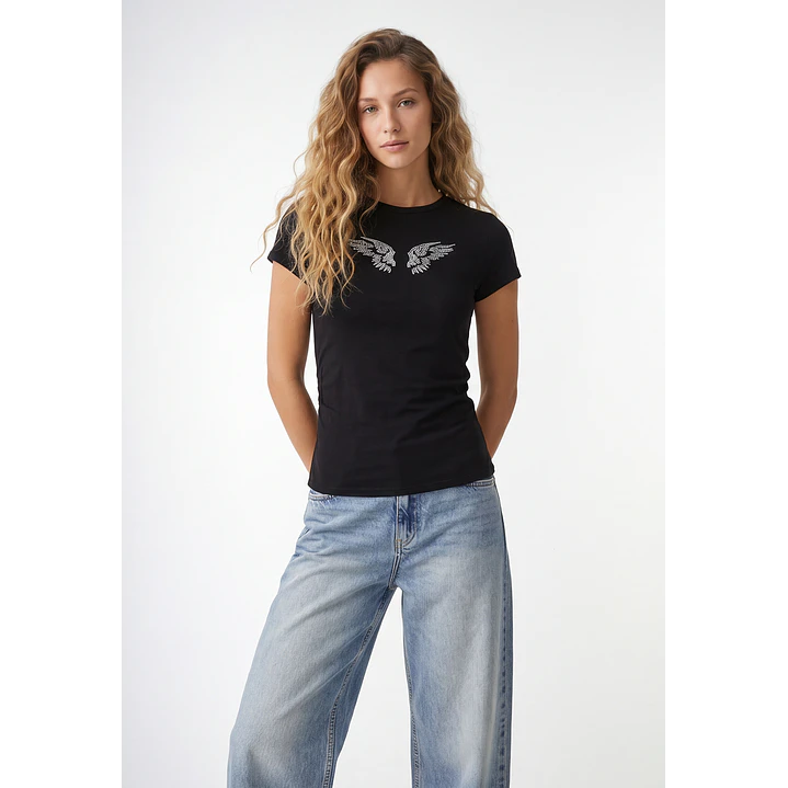 Polera Alas Mujer Negro 1
