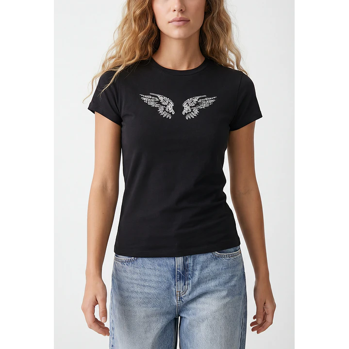 Polera Alas Mujer Negro 2