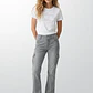 Jeans Tiro Bajo Flare Mujer Gris - Miniatura 3
