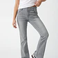 Jeans Tiro Bajo Flare Mujer Gris - Miniatura 1