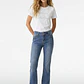Jeans Tiro Bajo Flare Mujer Azul - Miniatura 3