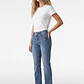 Jeans Tiro Bajo Flare Mujer Azul - Miniatura 4