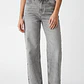 Jeans Tiro Bajo Baggy Mujer Gris - Miniatura 1