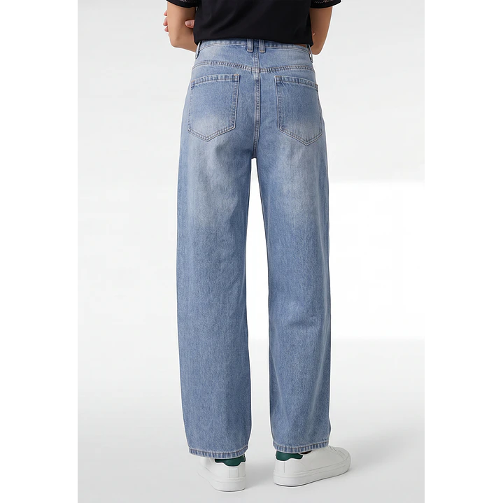 Jeans Baggy Mujer Azul 2