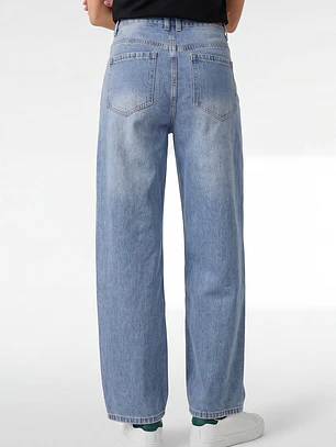 Jeans Baggy Mujer Azul