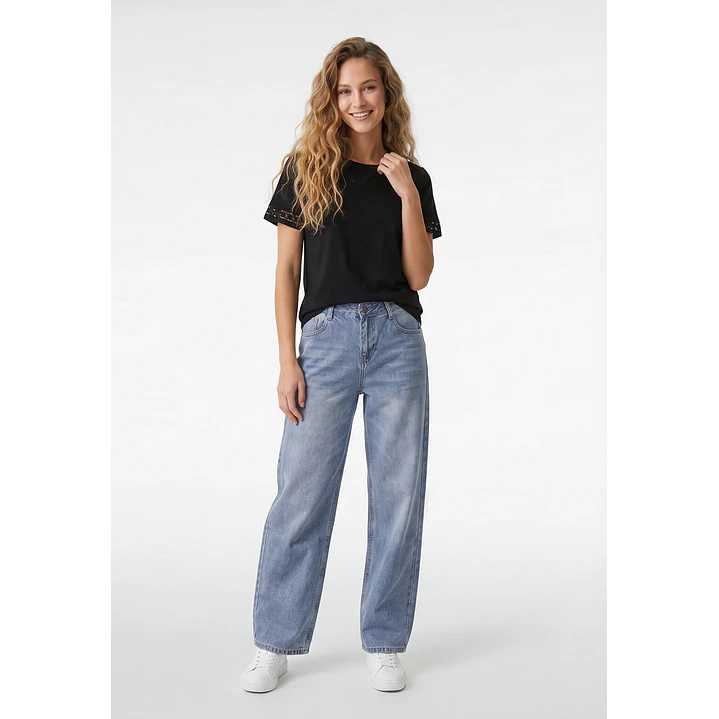 Jeans Baggy Mujer Azul 4
