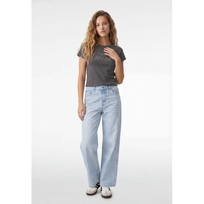 Jeans Wide Leg Mujer Celeste 3