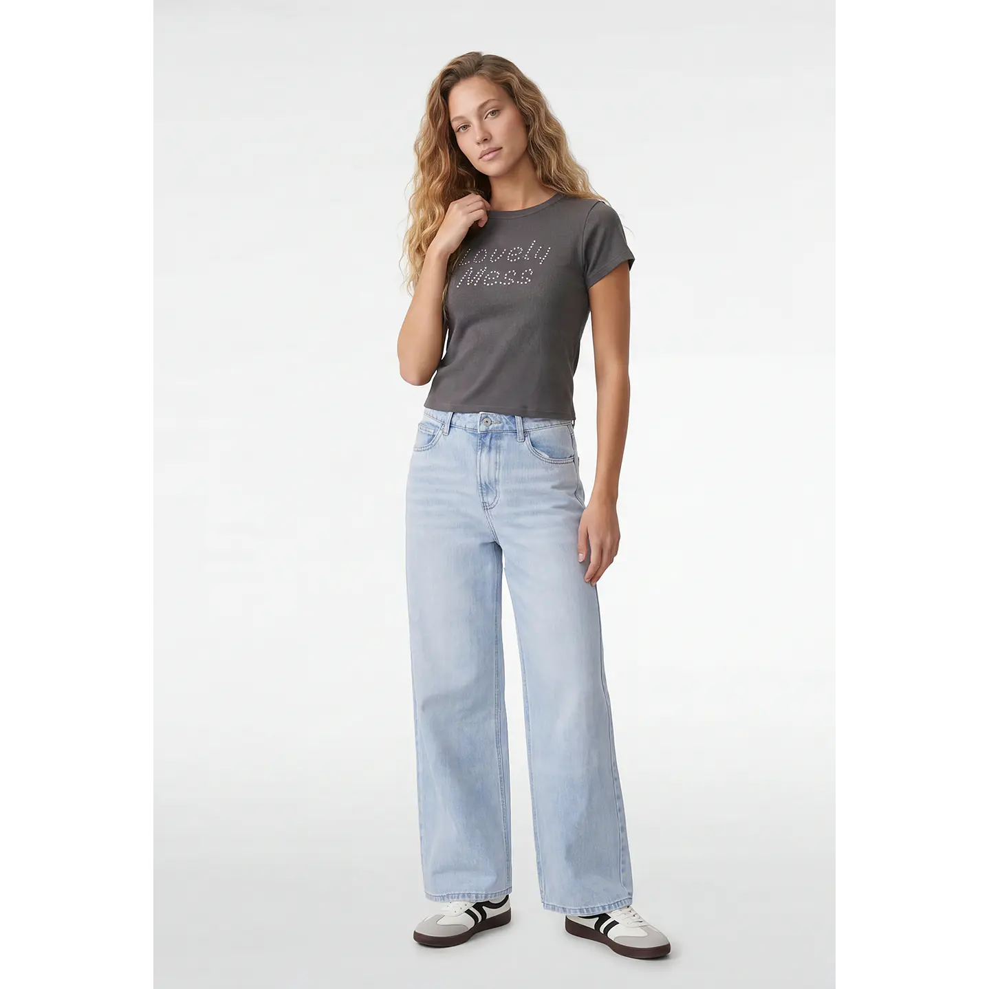 Jeans Wide Leg Mujer Celeste 4