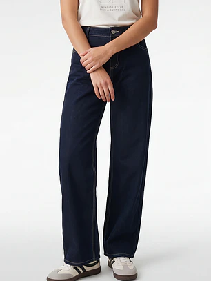 Jeans Dark Baggy Mujer Azul