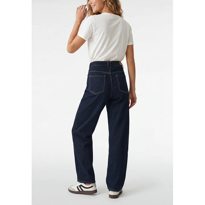 Jeans Dark Baggy Mujer Azul 2