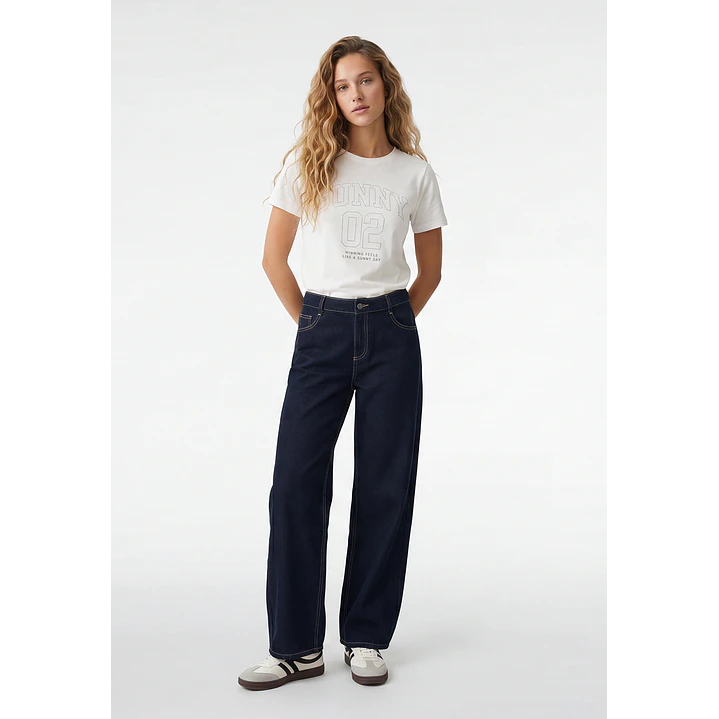 Jeans Dark Baggy Mujer Azul 3