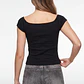 Polera Lunares Mujer Negro - Miniatura 3