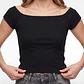 Polera Lunares Mujer Negro - Miniatura 2