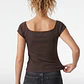 Polera Lunares Mujer Café - Miniatura 3