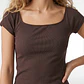 Polera Lunares Mujer Café - Miniatura 2