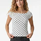 Polera Lunares Mujer Blanco - Miniatura 1