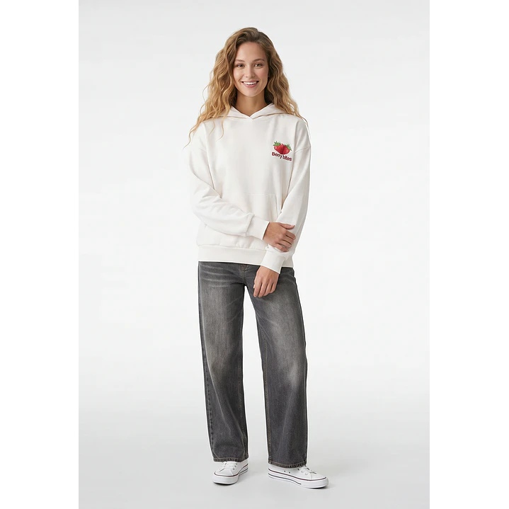 Polerón Guinda Mujer Crudo 4