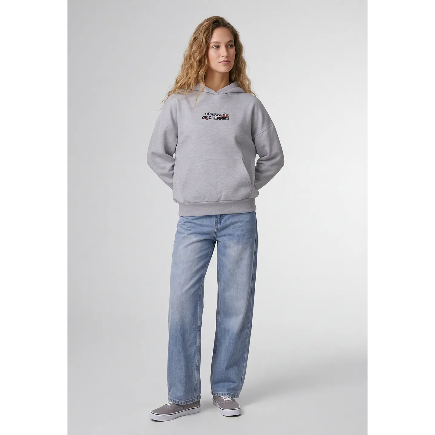 Polerón Guinda Mujer Gris 3